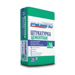 №16 Штукатурка цементная МН РусГипс для нар. и вн. работ водо-морозост.25кг (56)