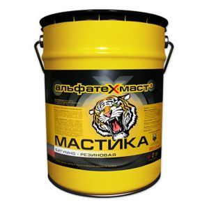 Мастика битумно-резиновая АльфаТехМаст, ведро 20 кг